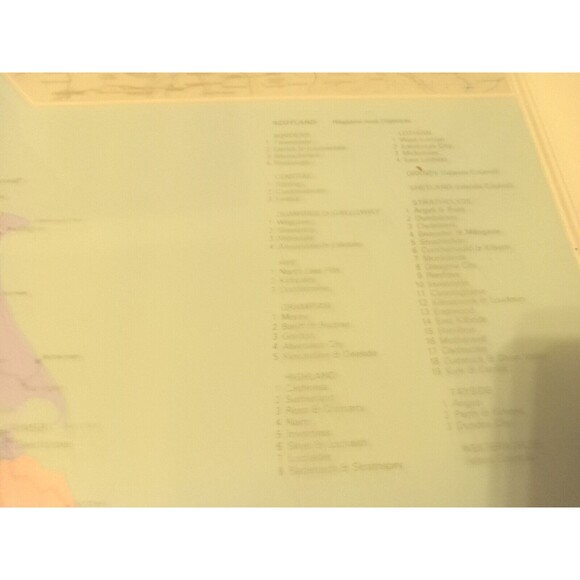 Vtg 50" X 36 Bartholomew Planner's Counties & Regions Map Britsh Isles Map 1990 - Picture 8 of 9